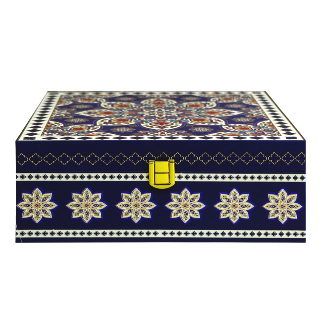 Blue Mandala Jar Box Invitation-KBX1306