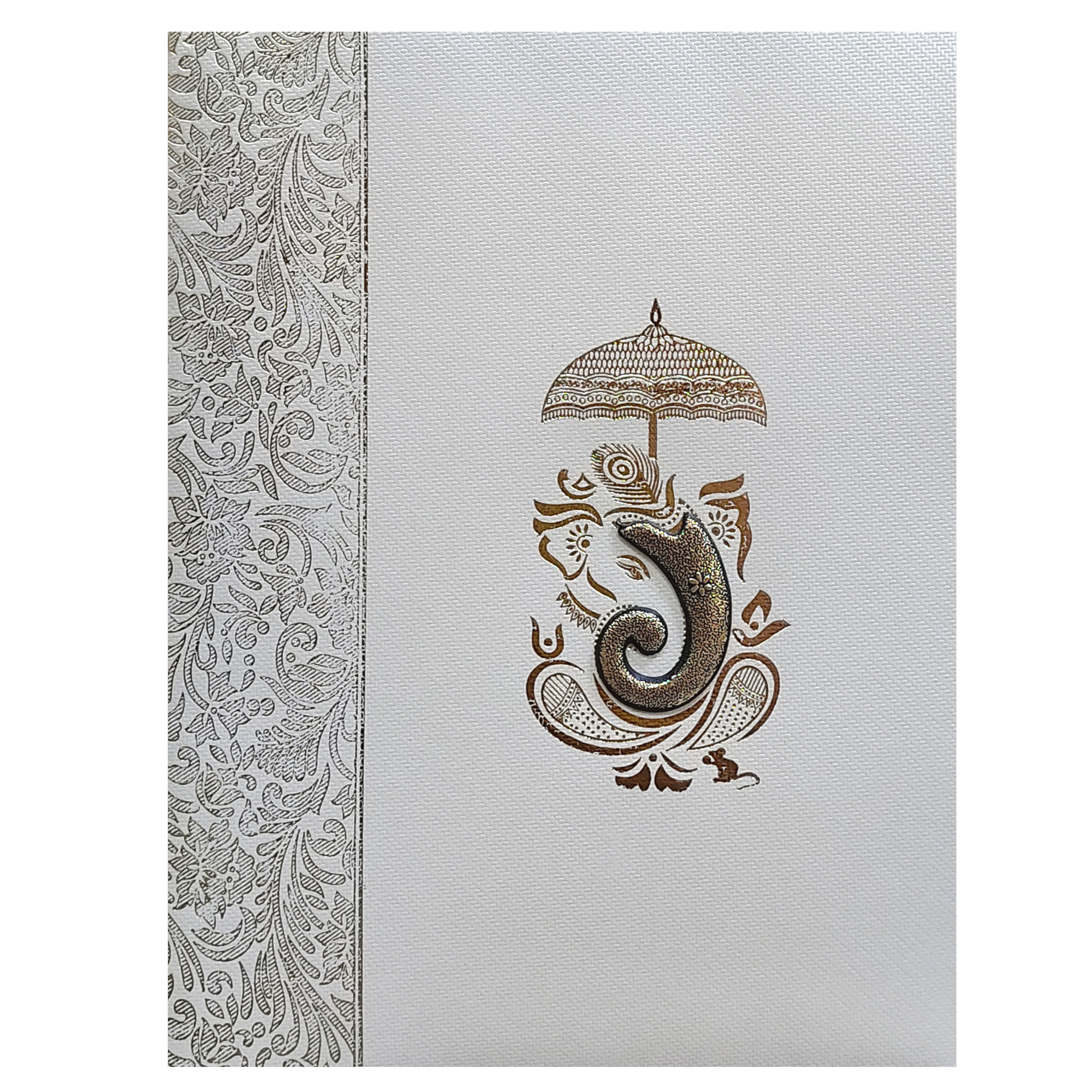 Grey Texture Sheet Wedding Invitation Card-KNKGY5014