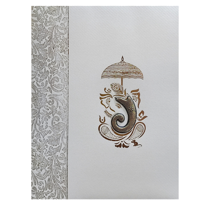 Grey Texture Sheet Wedding Invitation Card-KNKGY5014