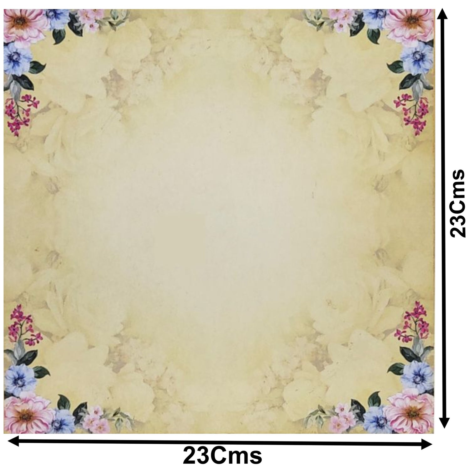 Gold Premium Padded Floral Design In Offset-KNPO5511G