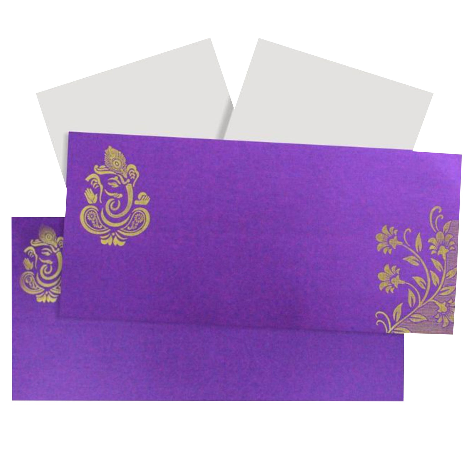 Violet Ganesha Invitation Card-KNK20051