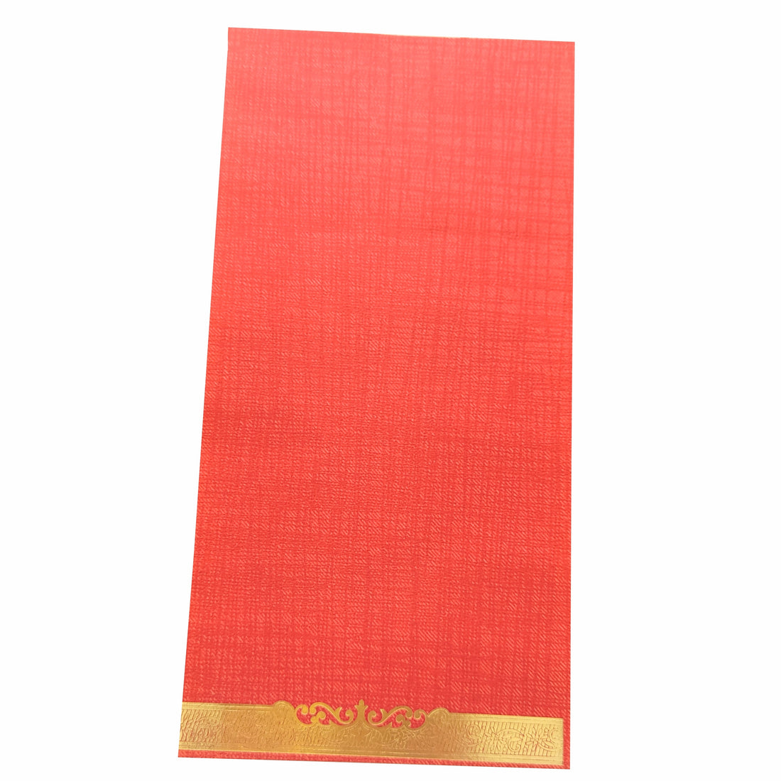 red kadhi colour single sheet invitation card-King of Cards