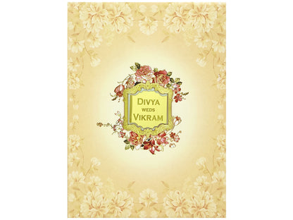 Pastel cream floral arch invitation card-KNPS8603P