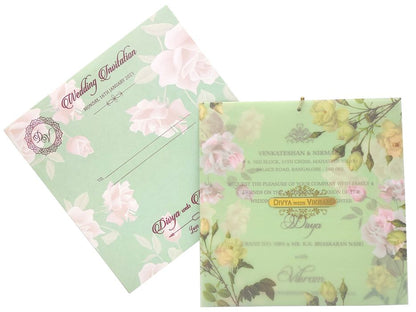 Pastel Green Invitation Card-King of Cards