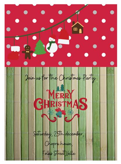 Bamboo-tiful Christmas Invitation-AACSS005