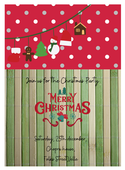 Bamboo-tiful Christmas Invitation-King of Cards