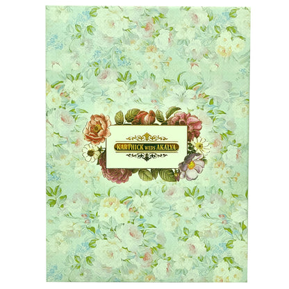 Blue Premium Padded Floral Prints In Offset-KNPS8602B-King of Cards