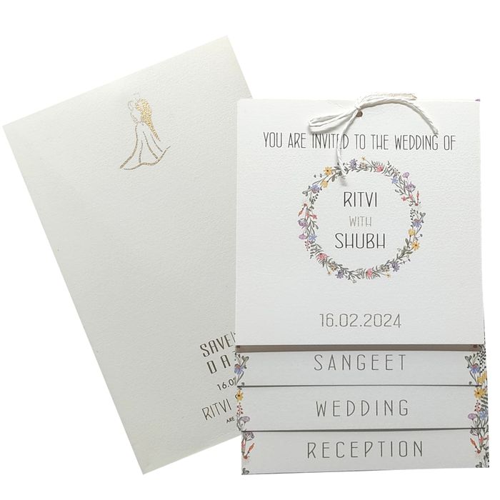 Grey Floral Design Invitation Card-King of Cards