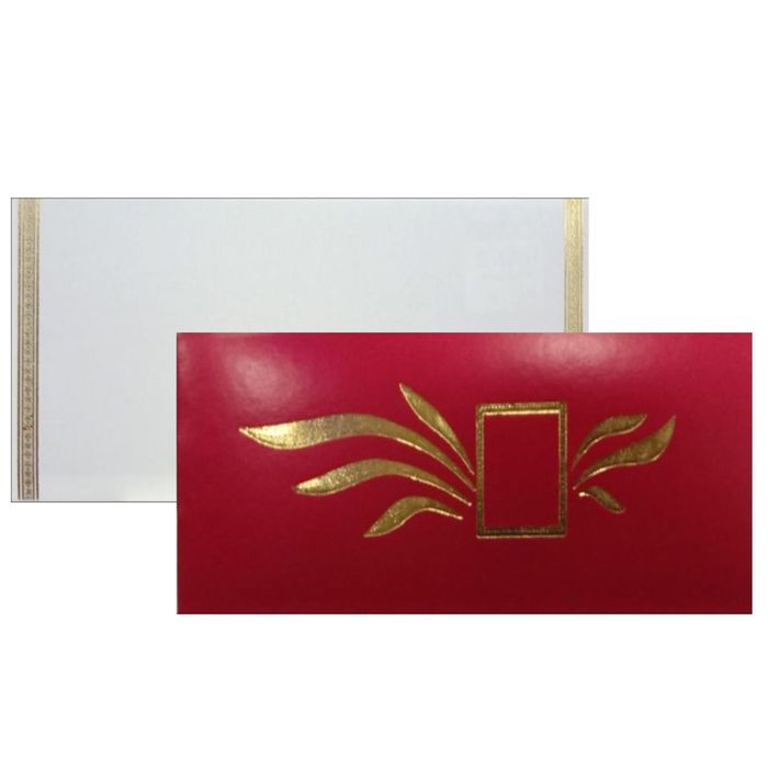 Royal Red Shading With Gold Foiling Blossom Personal Wedding Card - KNHM817R-King of Cards