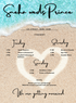 Beach Sand Wedding Itinerary Invitation-King of Cards