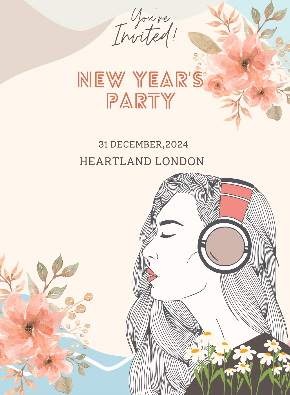 Red Devil New Year Eve Invitation-AANEW015