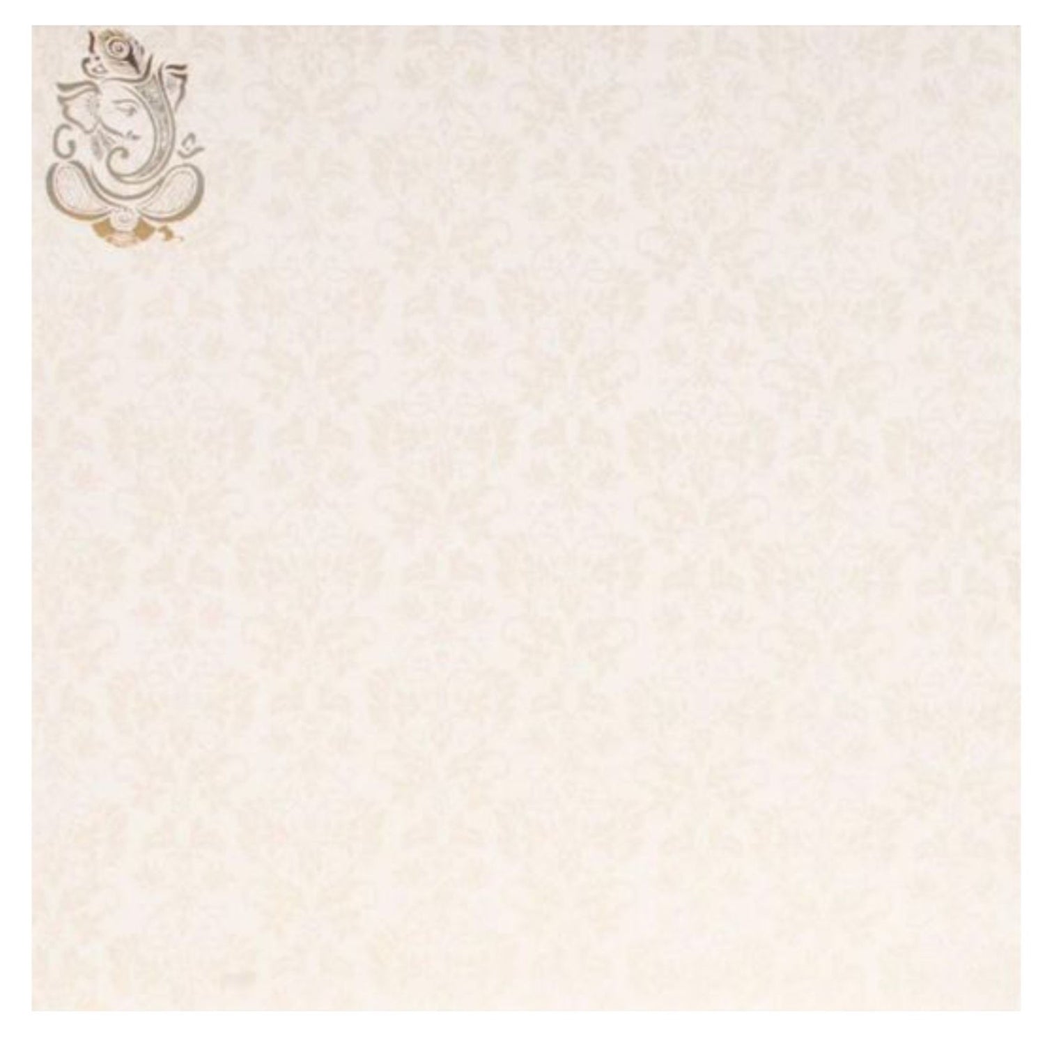 White Premium Screen Wedding Card With Ganesha-KNK924WG