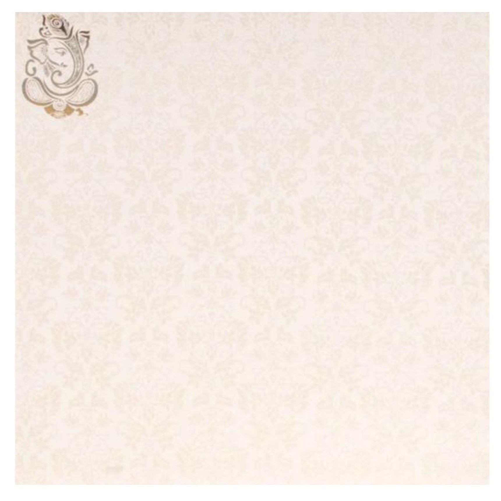 White Premium Screen Wedding Card With Ganesha-KNK924WG
