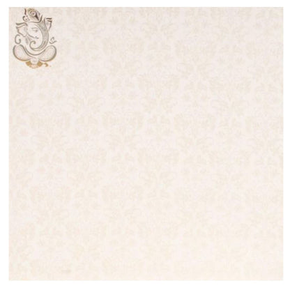 White Premium Screen Wedding Card With Ganesha-KNK924WG
