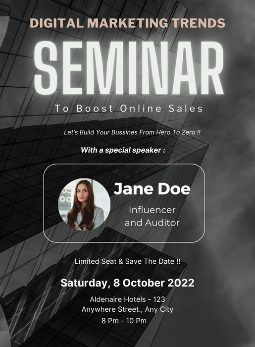 Black Boost Seminar Invitation-King of Cards