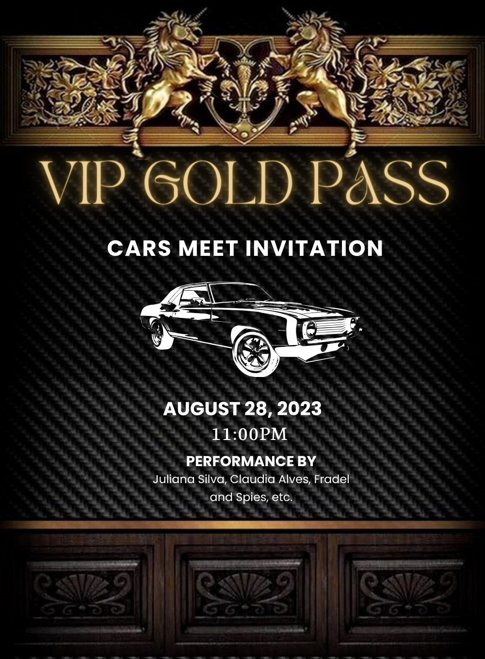 Black Car VIP Event Invitation-King of Cards