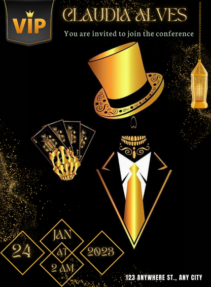 Black Casino VIP Event Invitation-AAVET004