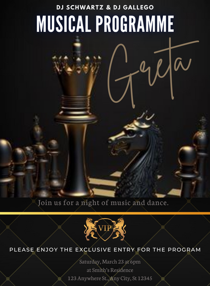 Black Chess VIP Event Invitation-AAVET008