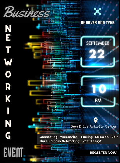 Black Business Networking Invitation-King of Cards