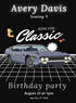Black Classic Cars and Trains Invitation-AACAT007