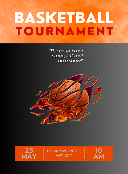 Black Claws basketball Invitation-AABET011