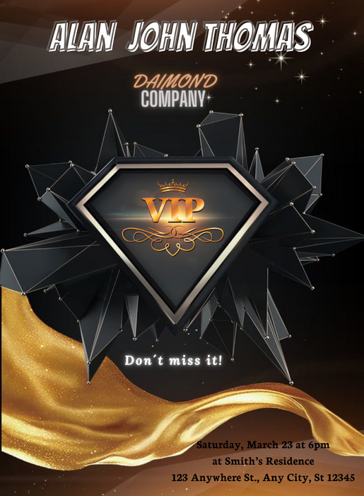 Black Diamond VIP Event Invitation-AAVET006