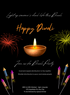 Black Diya Diwali Invitations-AADWI015