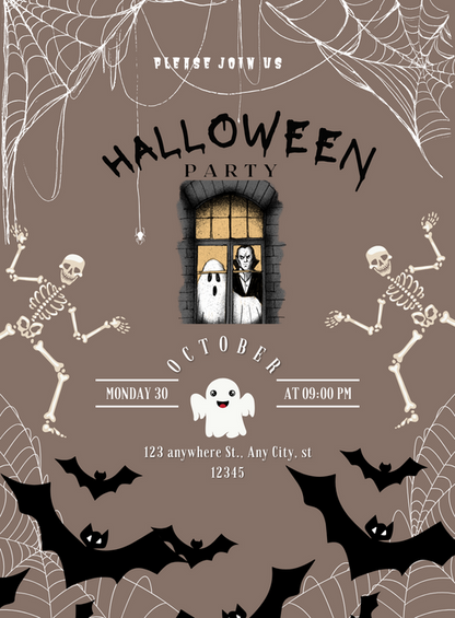 Black Magic Holloween Invitation-AAHOO015