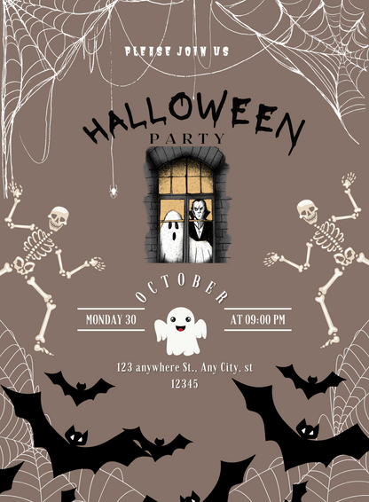Black Magic Holloween Invitation-AAHOO015
