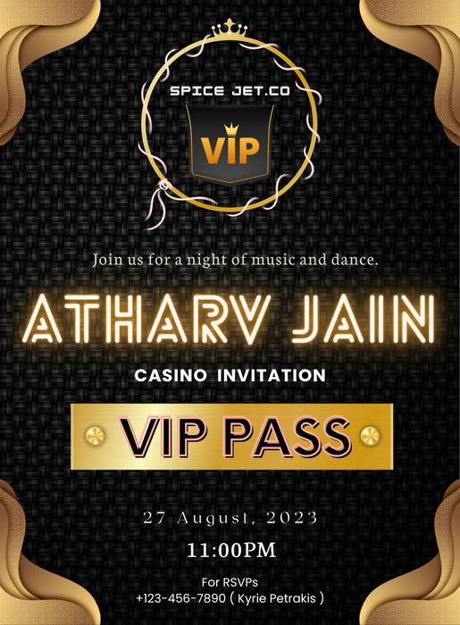 Black Pass VIP Event Invitation-AAVET005