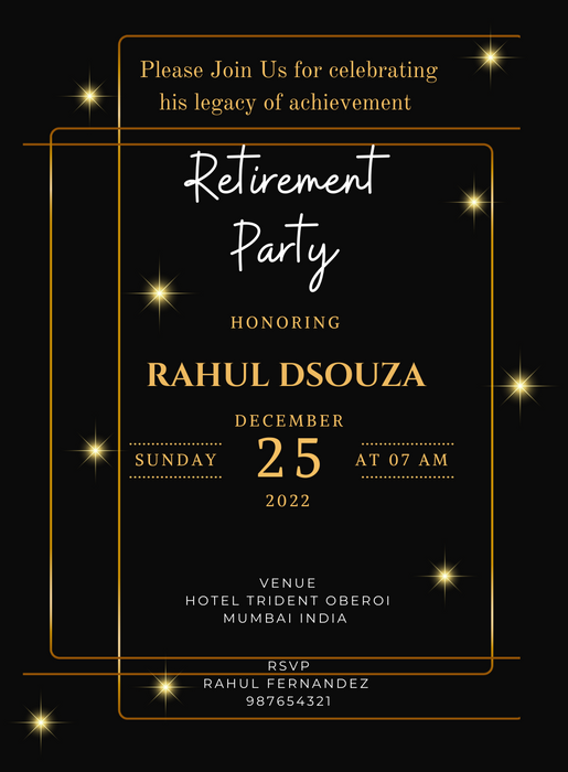 Black Spark Retirement Party-King of Cards