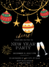 Green Begin New Year Party Invitation-AANYI012
