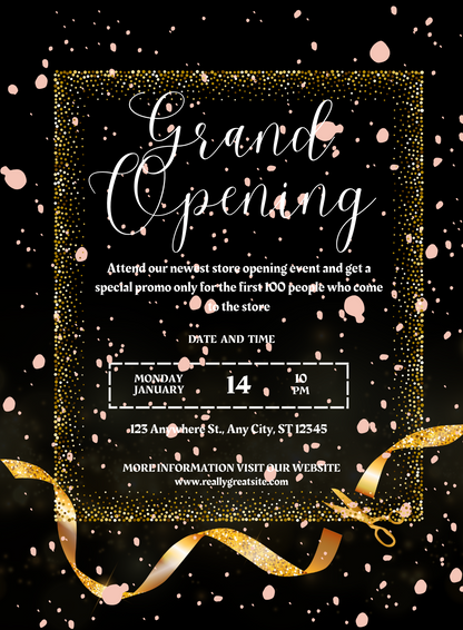 Black Spots Grand Opening Invitation-King of Cards