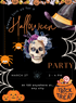 Black Trick Holloween Invitation-AAHOO021
