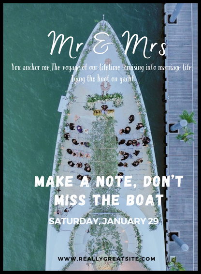 Blue Boat Destination Theme Invitation-AADTI005