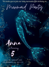 Blue Birthday Mermaid Invitation-AAMER009