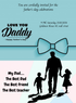 Blue Bow Fathers day Invitation-AAFAT004