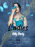 Blue Butterfly Kitty Party Invitation-AAKPI010