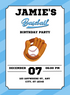 Blue Catch baseball Invitation-AABAS005
