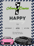 Blue Checkered Cars and Trains Invitation-AACAT002