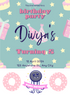 Blue Donut Kids birthday Invitation-AAKBI025