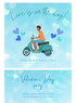 Blue Hearts Valentine s day Invitation-AAVAl008