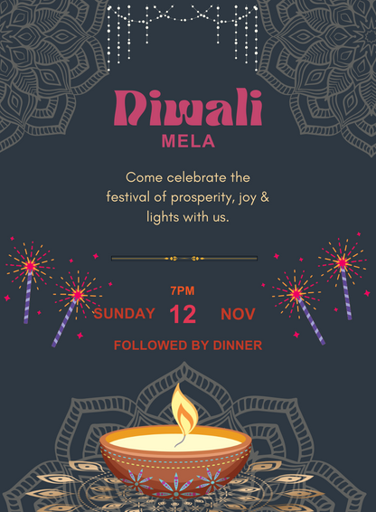 Blue Mela Diwali Invitations-AADWI018