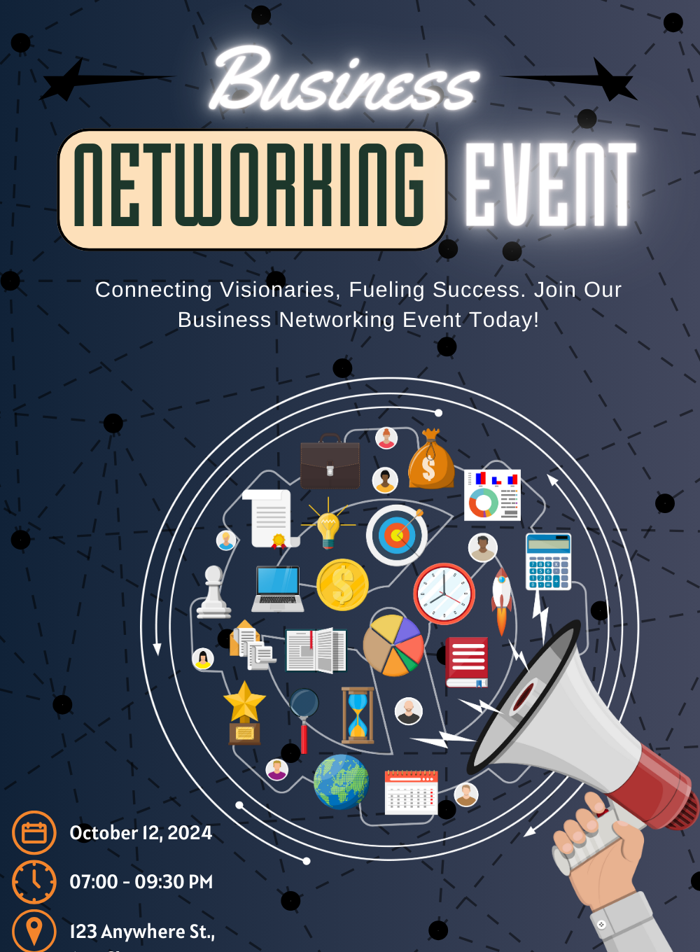 Blue Social Networking Invitation-AANEG002