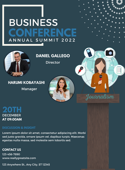 Blue Standee Conference Invitation-AACON012