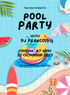 Blue Vibrant Pool Party Invitation-AAPPI027