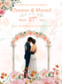 Blush Bliss Floral wedding Invitation-AAFWI008