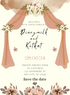Blush Curtains Save The Date Invitation-King of Cards