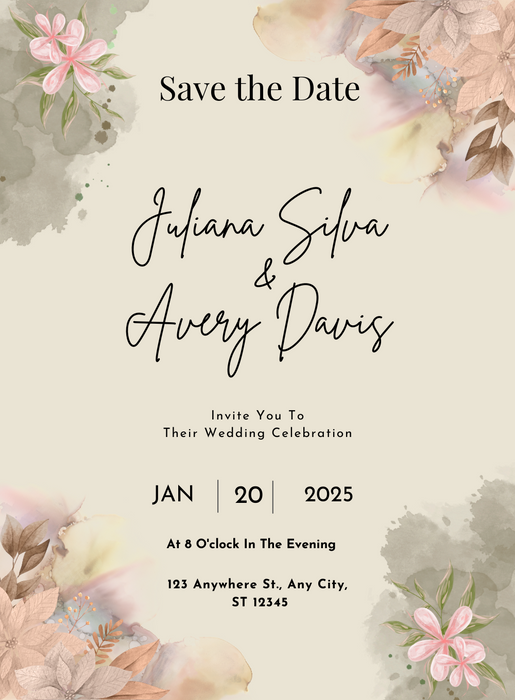 Blush Love Save the date Invitation-AASAV015