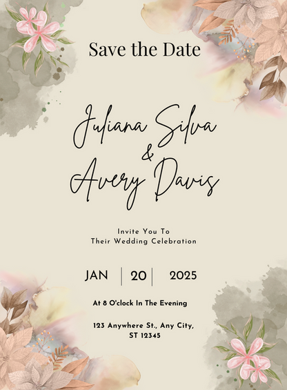Blush Love Save the date Invitation-AASAV015